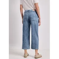 STREET ONE Loose-fit-Jeans Middle Waist Wide Leg Jeans, im Loose Fit mid Blue random wash), 31