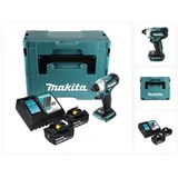 Makita DTD 155 RGJ Akku Schlagschrauber 18 V 140 Nm 1/4" Brushless + 2x Akku 6,0 Ah + Ladegerät + Makpac