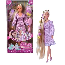 Simba 105733640 - Steffi Love Flower Hair, Modepuppe, Ankleidepuppe, 29 cm