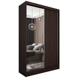 masseno Schwebetürenschrank PATRIZIA 120 x 216 x 61 cm Wenge/rot