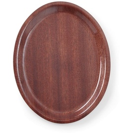 Hendi Woodform Serviertablett, Oval, Mahagonifarben, 200x265mm