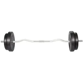 vidaXL Hantelset mit Curlstange und Hantelscheiben 30 kg