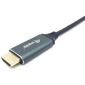 Equip USB-C zu HDMI Kabel 1,0 m Schwarz/Grau