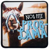 Sheepworld - 45871 - Untersetzer, 3D, Not My Prob - Lama, C23, Kork, 9,5cm x 9,5cm