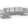 vidaXL Garten-Lounge-Set 5-tlg. grau Kiefer