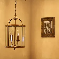 Steinhauer Pendelleuchte Laterne Hängelampe Kronleuchter Laterne bronze Glas klar