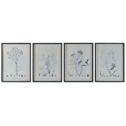 Bild DKD Home Decor Moderne Botanische Pflanzen 45 x 2,5 x 60 cm (4 Stück)