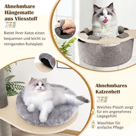 Costway Kratzbaum 5-stöckig 236-271 cm grau