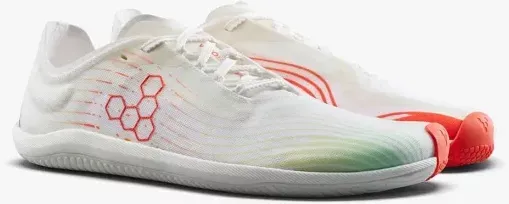 Vivobarefoot Primus Flow Mens - Bright White & Neon Orange 46