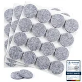 moinkerin 48 Stücke Filzgleiter Selbstklebend 30mm filzgleiter für stühle 5mm Dicke Möbel Filzgleiter für Möbelfüße Stuhlbeine, Hartholzböden (Grau, 30mm)