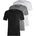 Classic Kurzarm-T-Shirt 3 Einheiten White Grey Black 2XL