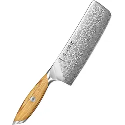 Hezhen - Damast Nakiri Messer - X01 Flaggschiff Serie