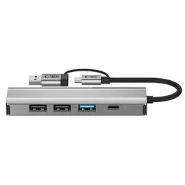 TECH-PROTECT USB-C Adapter 5-in-1 Grau