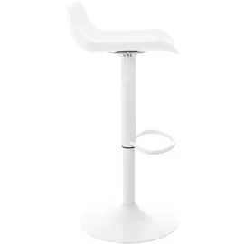 deluke Barhocker, Weiß, Kunststoff, 43x68.5x44 cm, Esszimmer, Barmöbel, Barhocker