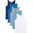 bonprix Unterhemd BONPRIX, Jungen, Gr. 140/146, 5 Stk., N-Gr, blau (dunkelblau, azurblau, kristallblau, grau, weiß), Obermaterial: 95% Baumwolle, 5% Elasthan, Unterhemden Unterhemd, für den täglichen Gebrauch, aus Baumwolle mit Elasthan, im 5er Pack