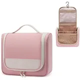 LuxusKollektion Kosmetikkoffer Kulturtasche Damen Wasserdicht Aufhängbar Groß Rosa für Reisen