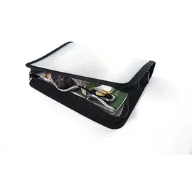 FolderSys Reißverschlussbeutel transparent/schwarz 0,5 mm, 1 St.