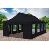 Faltpavillon Faltzelt Pavillon 4x8 Schwarz Gartenzelt Klappzelt Wasserdicht