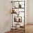 Mendler Raumteiler 203 x 100 x 20 cm Dunkelbraun