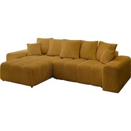 altdecor Ecksofa Cord 2-Sitzer Senfgelb
