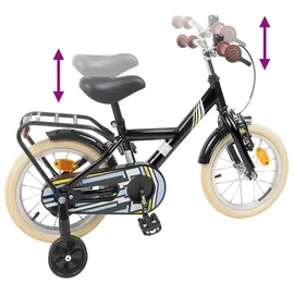 vidaXL Kinderfahrrad 16 Zoll schwarz