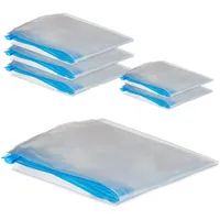 Relaxdays Vakuumbeutel für Kleidung 6-tlg. transparent