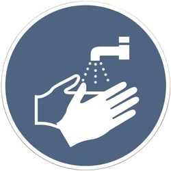 Aufkleber »Hände waschen« Ø 10 cm, 10 Stück, OTTO Office