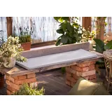 Dekoleidenschaft Bankauflage 110 x 35 x 3 cm grau 2-tlg.