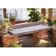 Dekoleidenschaft Bankauflage 110 x 35 x 3 cm grau 2-tlg.