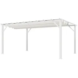 Paragon Pergola Florenz – Aluminium-Pavillon mit Holzoptik, 505 × 350 × 236 cm