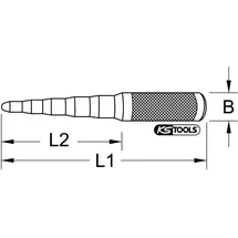 KS Tools Universal-Stufenschlüssel, 5-stufig, 8-16mm