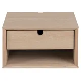 Actona Group Nachttisch »Century Nachtkommode«, Nachtschrank, Eiche Furnier, Schublade, Wandbefestigung, beige