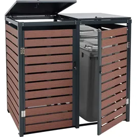 MCW Mülltonnenverkleidung K14 140 x 119 x 102 cm braun