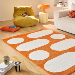 Teppich für Indoor, modernes Muster, orange Orange - sweeek