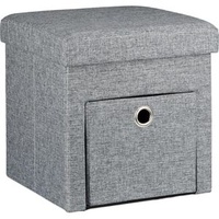 Relaxdays Hocker mit Stauraum 10020369_111 grau