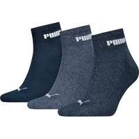 Puma 3P Unisex New Generation Cushioned Quarter Sock Blau