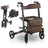 Juskys Aluminium Rollator Vital mit Sitz Braun 