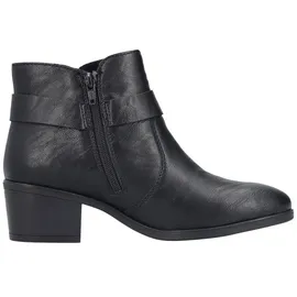Rieker Damen Ankle Boots 73975, Frauen Stiefeletten,uebergangsschuhe,uebergangsstiefel,knöchelhoch,reißverschluss,Bootee,schwarz (00),39 EU | Gr.: 39