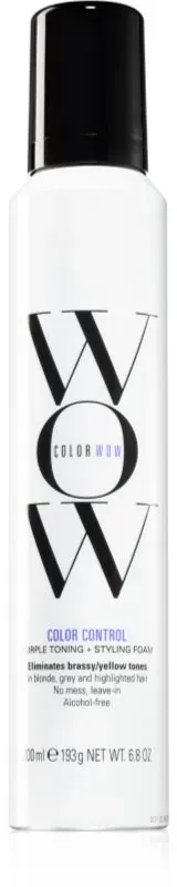 Color WOW Color Control Purple Toning + Styling Foam Tönungsschaum für blondes und meliertes Haar 200x1 ml