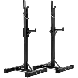 Tectake tectake® Langhantelablage, multifunktional, seitliche Ablage 6-fach höhenverstellbar, bodenschonende Kunststoffkappen