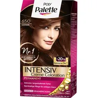 Poly Palette Intensiv Creme Coloration, 650 Kastanie Stufe 3, 3er Pack (3 x 115 ml)