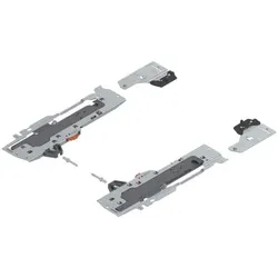 Set (TIP-ON BLUMOTION Einheit + Mitnehmer + Adapter), für TANDEMBOX, L3, NL=350-600 mm, Gesamtgewicht Auszug=15-40 kg, links/rechts, R7037 staubgrau