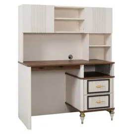 aea Komplette Jugenbett Kindermöbel Kinderbett Weiß Holz Set 4tlg Modern - Weiß
