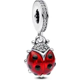Pandora Roter Marienkäfer Charm-Anhänger 792571C01 - silber