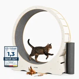 noviclass Katzenlaufrad Baghira XXL 120 cm Beige/Schwarz