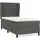 vidaXL Boxspringbett 100 x 200 cm Dunkelgrau