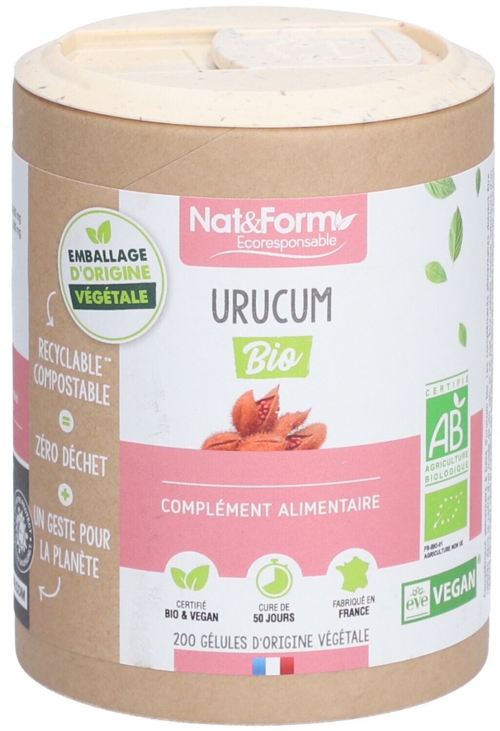 Nat&Form Urucum Bio en gélules 200 gélules 200 capsule(s)