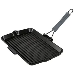 Staub Grillpfanne induktion rechteckig 34x21cm schwarz