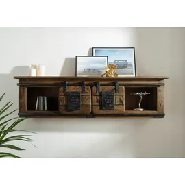 Massivmoebel24 Wandregal 130 x 25 x 35 cm Braun