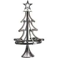 my home Adventsleuchter »Tannenbaum, Weihnachtsdeko«, (1 St.), Kerzenständer aus Aluminium, Höhe 99 cm, grau